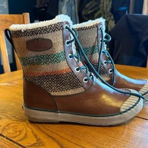 Keen Brown and Multicolor Waterproof Boots